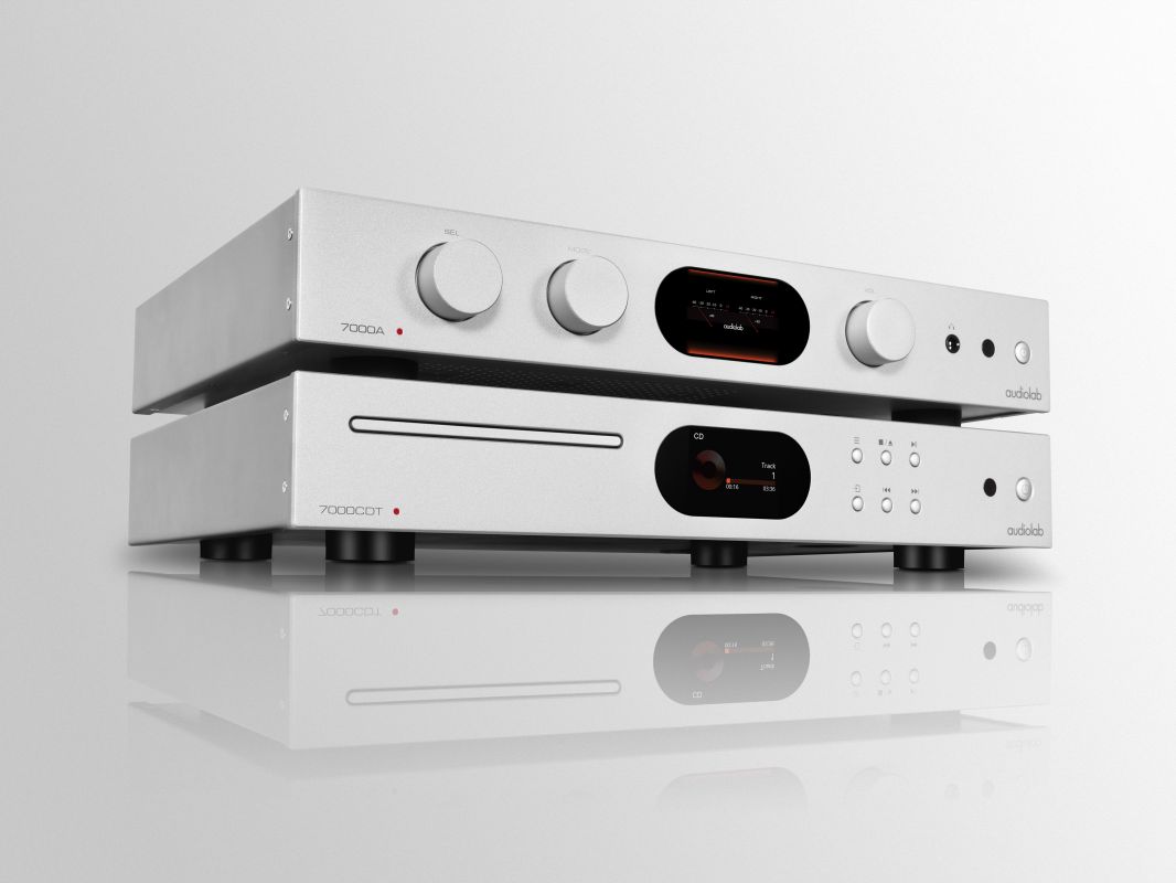 Audiolab 7000A + 7000CDT srebrny – zestaw wzmacniacza i transportu CD