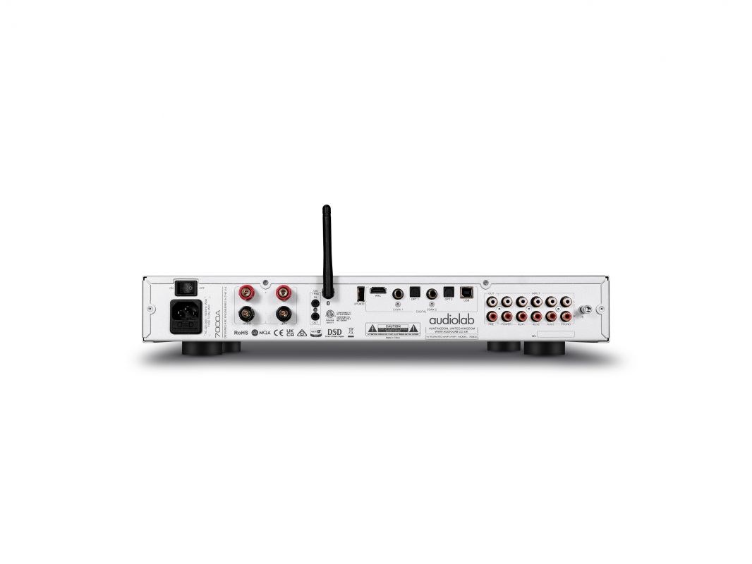 Audiolab 7000A srebrny – tylny panel wzmacniacza zintegrowanego