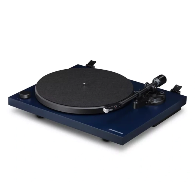 Cambridge Audio L/R S + gramofon Spira Niebieski – ujęcie w kolorze niebieskim