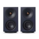 Cambridge Audio L/R S + gramofon Spira Niebieski – zbliżenie przednich kolumn w kolorze niebieskim
