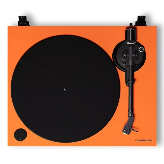 Cambridge Audio L/R S + gramofon Spira Pomarańczowy – domowy zestaw stereo