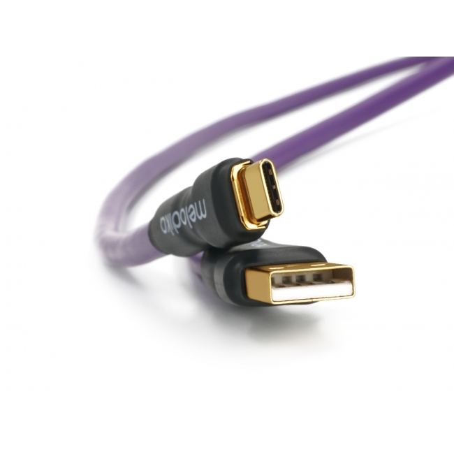 Melodika MDUAC05 Purple przewód USB 2.0 A-C 0,5m
