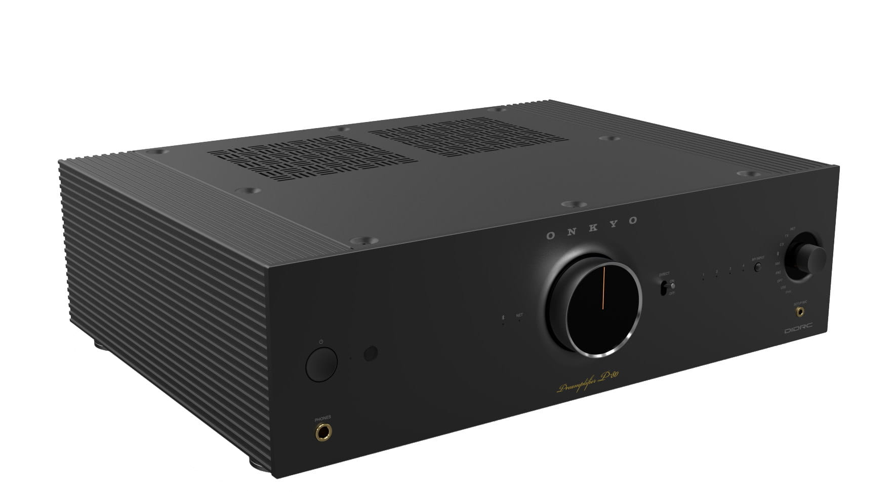 Onkyo Icon P-80 przedwzmacniacz, czarny – dodatkowe ujęcie z boku obudowy