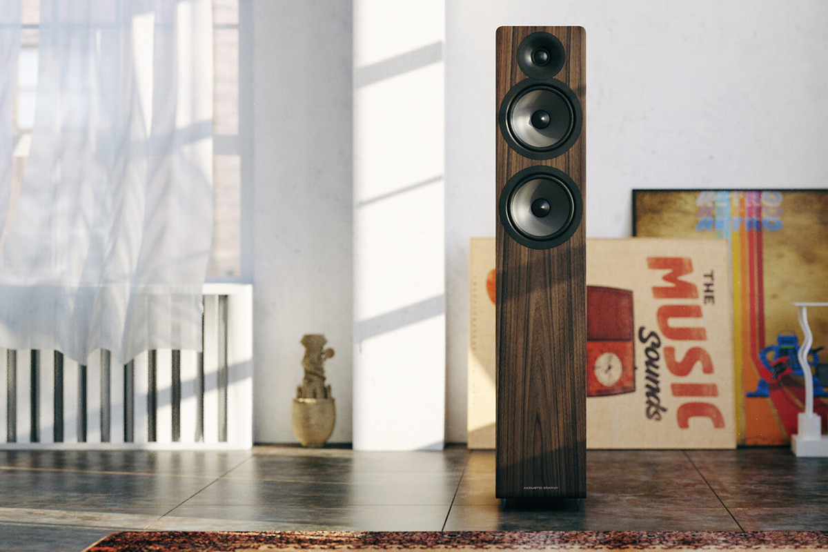 Acoustic Energy AE109.2 Orzech – kolumna podłogowa w orzechowym wykończeniu