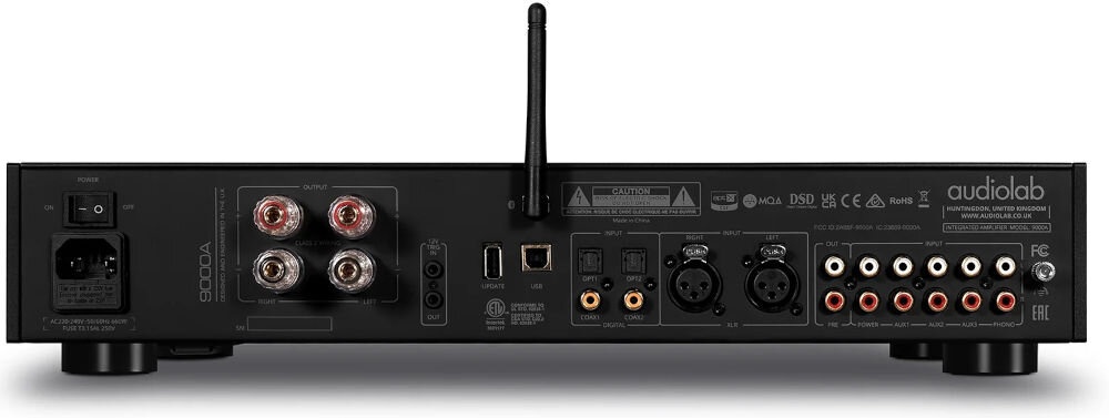 Audiolab 9000A Czarny - wzmacniacz zintegrowany – audiolab 9000A Czarny – wzmacniacz zintegrowany: tylny