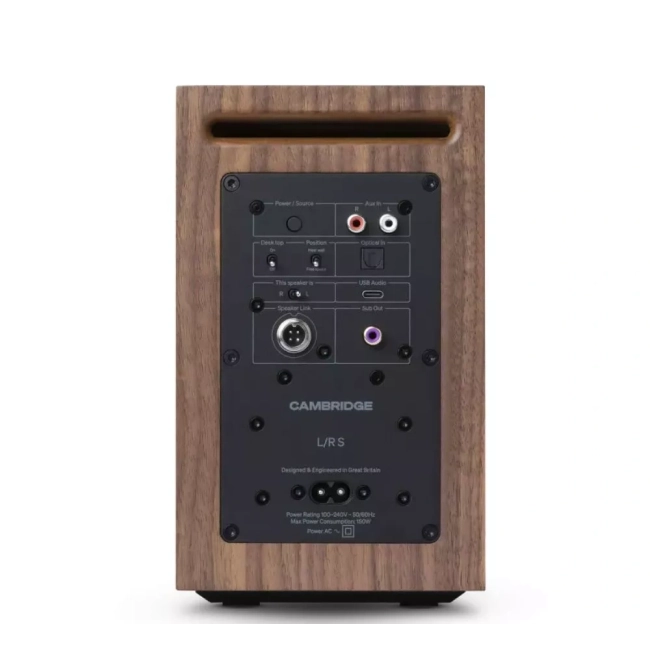 Cambridge Audio L-R S orzech - głośniki aktywne bluetooth