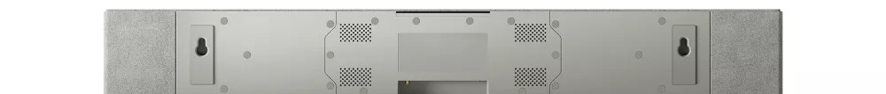 KEF XIO srebrny - soundbar – kEF XIO srebrny – soundbar tył z otworami montażowymi